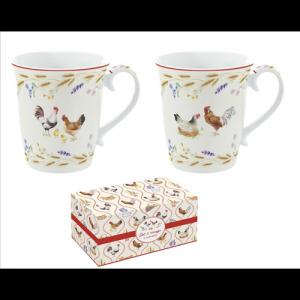 R2S.1172CLIF Porcelán bögreszett 2db-os, 275ml, dobozban, Country Life