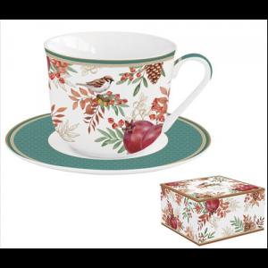 R2S.1182ASYM Porcelán reggelizőcsésze+alj 370ml dobozban, Autumn Symphony