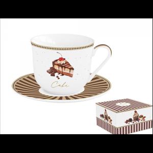 R2S.1182SWEM Porcelán reggelizőcsésze+alj 370ml, dobozban,Sweet Moments