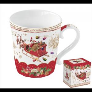 R2S.1234CHME Porcelánbögre 340ml, dobozban, Christmas Memories