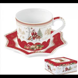 R2S.1236CHME Porceláncsésze+alj 250ml, dobozban, Christmas Memories
