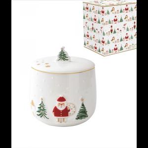 R2S.1343LSNO Porcelán keksztároló, 11x15cm, dobozban, Let it Snow