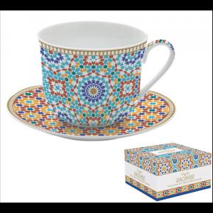 R2S.1454MARR Porcelán reggelizőcsésze+alj, 400ml, dobozban, Marrakech, Atmosphere