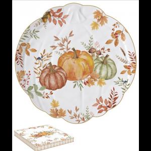 R2S.1575HARV Porcelántálca tökformájú, 27cm, dobozban, Harvest