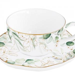 R2S.1588BOTQ Porcelán eszpresszócsésze+alj 120ml,Botanique