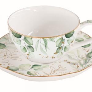 R2S.1589BOTQ Porcelán teáscsésze+alj 250ml,Botanique