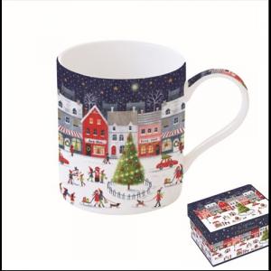 R2S.1770WL01 Porcelánbögre 350ml,dobozban,With Love at Christmas, Village