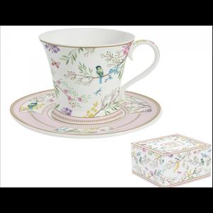 R2S.1785BIME Porcelán reggelizőcsésze+alj 350ml, dobozban