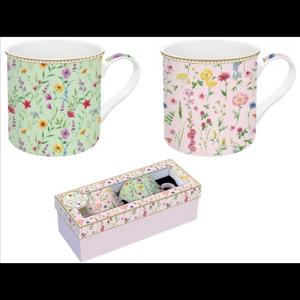 R2S.178MFLO Porcelán bögreszett 2db-os, 300ml, dobozban, Atmosphere, Meadow Flowers