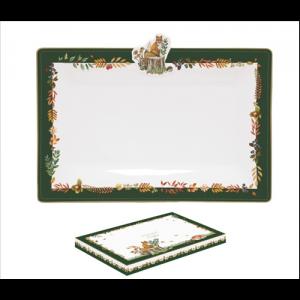 R2S.2078FODR Porcelántálca 36x24cm, dobozban, Forest Dream