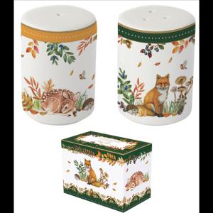 R2S.2099FODR Porcelán só-borsszóró szett, 7cm, dobozban, Forest Dream