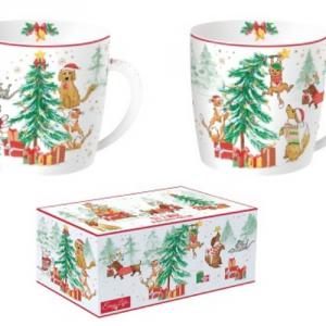 R2S.213CHGA Porcelán bögreszett 2db-os, dobozban, 350ml, Christmas Gang