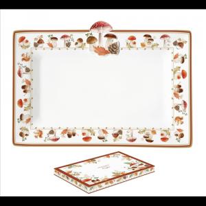 R2S.2143AUBR Porcelántálca 35x25cm, dobozban, Autumn Breeze