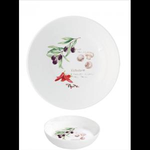 R2S.2201HOMK Porcelán mélytányér 18cm,Home & Kitchen
