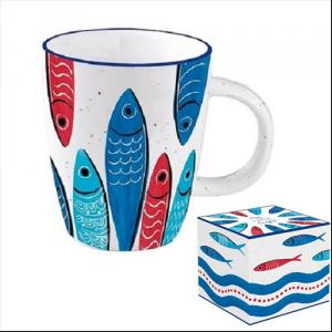 R2S.2203SARD Porcelánbögre 350ml dobozban,Sardine's Party