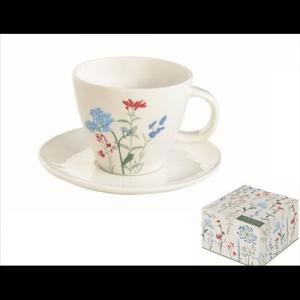 R2S.2204MILB Porceláncsésze+alj 250ml, dobozban, Mille Fleurs Blue