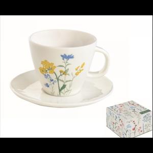 R2S.2204MILY Porceláncsésze+alj 250ml, dobozban, Mille Fleurs Yellow