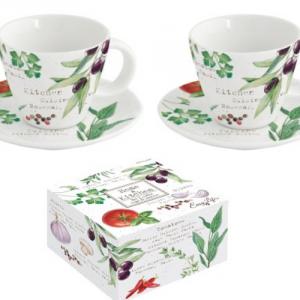 R2S.2205HOMK Porcelán eszpresszócsésze+alj 120ml dobozban,Home & Kitchen