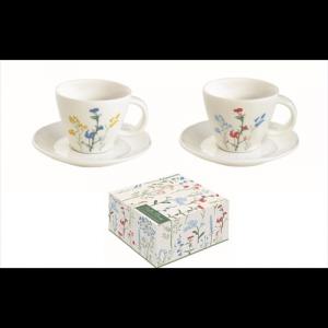 R2S.2205MILL Porcelán eszpresszócsésze+alj 120ml, dobozban, Mille Fleurs