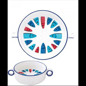 R2S.2207SARD Porcelántál füllel 16cm,Sardine' Party