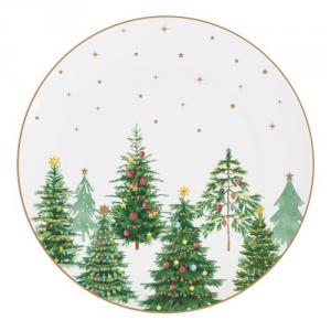 R2S.2242FTRE Porcelán desszerttányér 19cm, Festive Trees