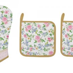 R2S.2630GAJO Edényalátét 2db 20x20cm+edényfogó kesztyű 20x30cm,100% pamut,Garden Joy