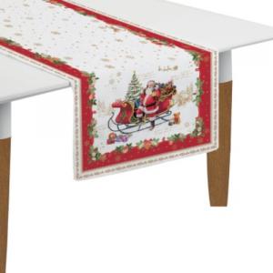 R2S.2631CHME Asztali futó 45x140cm, 2 db-os, 100% pamut, Christmas Memories