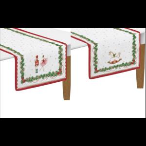 R2S.2631MNOE Asztali futó 45x140cm, 2 db-os, 100% pamut, Magie de Noel