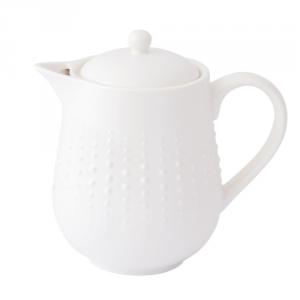 R2S.2767DROW Porcelán teáskanna 800ml,Drops White