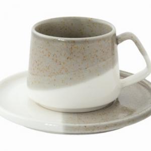 R2S.2864DBEI Porcelán eszpresszócsésze+alj 130ml, Double beige