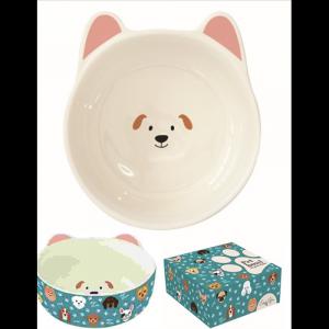 R2S.2971DOGF Porcelán kutyatálka 15,5cm, dobozban, Pet Lovers, Dogs Family