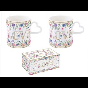 R2S.3103MAMO Porcelán bögreszett 2db-os, 320ml, dobozban, Mon Amour