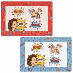 R2S.320POPT Műanyag tányéralátét kétoldalas 45x30cm, Pop Art, Atmosphere