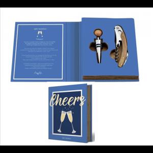 R2S.3260GIFN Boros készlet 2 db-os, bornyitóval és üvegzázórval, Gift Novels