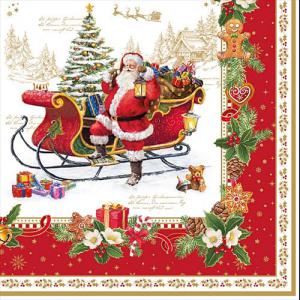 R2S.414CHME Papírszalvéta 33x33cm, Christmas Memories, 20db-os
