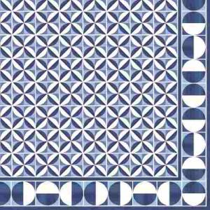 R2S.414GBLU Papírszalvéta 33x33cm, Geometric Blue, 20db-os, Atmosphere