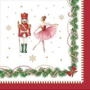 R2S.414MNOE Papírszalvéta 33x33cm, 20db-os, Magie de noel