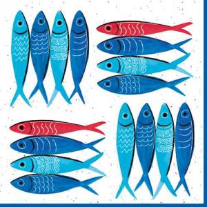 R2S.414SARD Papírszalvéta 33x33cm,Sardine's Party,20 db-os