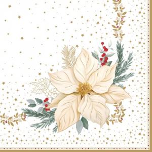 R2S.414WHEL Szalvéta 33x33cm, 20db-os, White Elegance