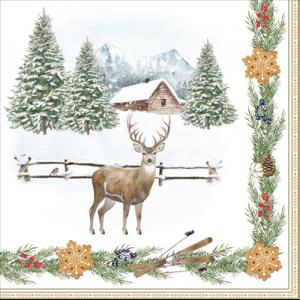 R2S.414WHIF Papírszalvéta 33x33cm, 20db-os, White Forest