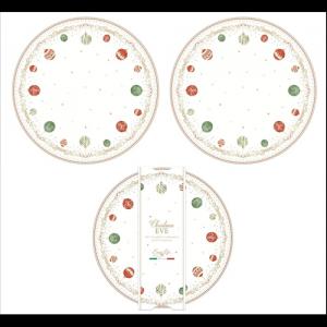 R2S.575CEVE Műanyag tányéralátét kerek, 2db-os szett, 34,5cm, Christmas Eve
