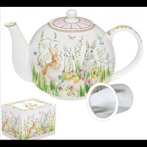 R2S.920EAST Porcelán teáskanna 1000ml, dobozban, Happy Easter