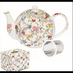 R2S.920GADR Porcelán teáskanna 1000ml, dobozban, Garden Dreams