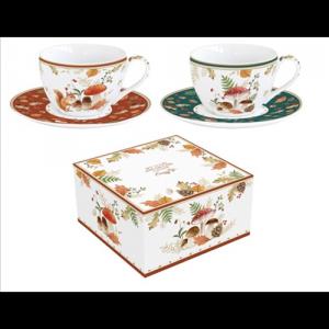 R2S.922AUBR Porcelán teáscsésze+alj 240ml, 2 személyes, dobozban, Autumn Breeze