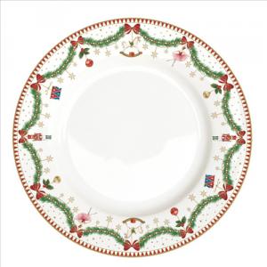 R2S.942MNOE Porcelán lapostányér 26,5cm, Magie de Noel