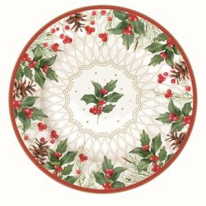 R2S.944CHBE Porcelán desszerttányér 19cm, Christmas Berries