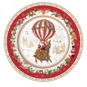 R2S.944CHME Porcelán desszerttányér 19cm, Christmas Memories