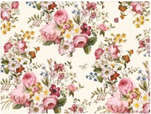 R2S.961BLOC Parafa tányéralátét 40x30cm, 4db-os, Blooming Opulence cream