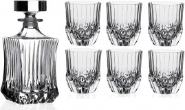 RCR Cristalleria Italiana Adagio whiskys készlet, 7 részes