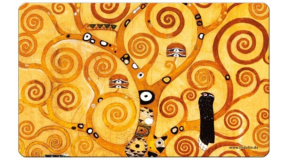 Reggeliző alátét melamine 23,5x0,2x14,5cm, Klimt: Életfa, 1db